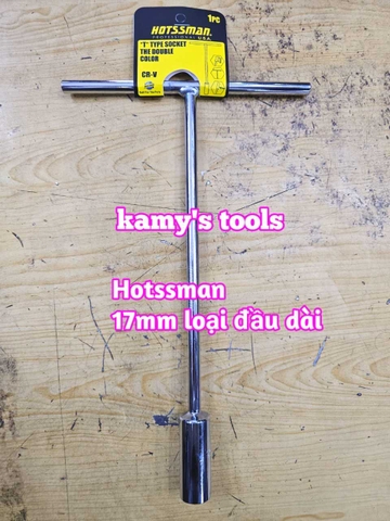 Cần tuýp chữ T loại dài Hotssman lọt lòng khoảng 45mm-50mm cỡ 8mm 10mm 12mm 13mm 14mm 17mm