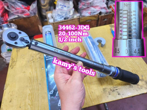 Cần siết lực Kingtony 1/2 inch 20-100Nm 34462-3DG dài 436mm