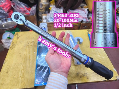 Cần siết lực Kingtony 1/2 inch 20-100Nm 34462-3DG dài 436mm