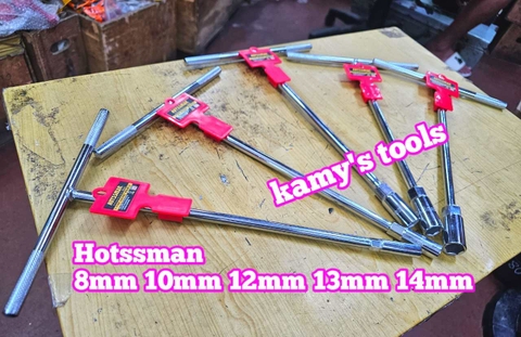 Cần tuýp chữ T lục giác Hotssman lọt lòng 21mm cỡ 8mm 10mm 12mm 13mm 14mm