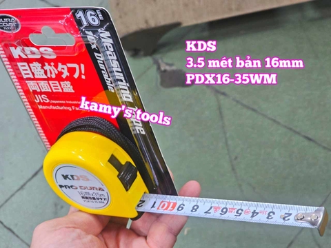Thước cuộn thép 3.5m nhật KDS model PDX16-35WM bản 16mm, thước kéo 3.5 mét