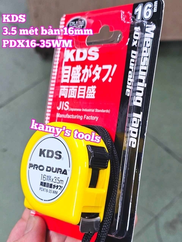 Thước cuộn thép 3.5m nhật KDS model PDX16-35WM bản 16mm, thước kéo 3.5 mét