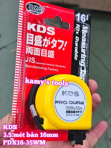 Thước cuộn thép 3.5m nhật KDS model PDX16-35WM bản 16mm, thước kéo 3.5 mét