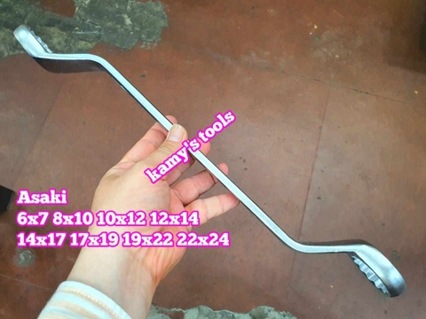 Cờ lê 2 đầu vòng Asaki 6x7 8x10 10x12 12x14 14x17 17x19 19x22 22x24 AK-7473 AK-7474 AK-7476 AK-7478 AK-7481 AK-7483 AK-7485 AK-7487 hai đầu vòng