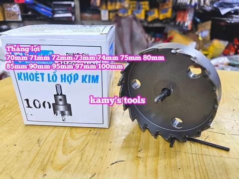 Mũi Khoét Lỗ Hợp Kim Thắng Lợi 70mm 71mm 72mm 73mm 74mm 75mm 80mm 85mm 90mm 95mm 97mm 100mm