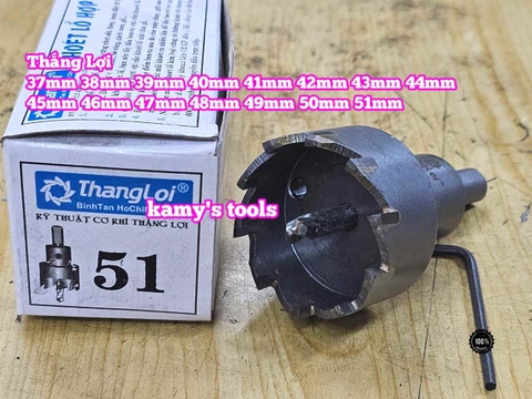 Mũi Khoét Lỗ Hợp Kim Thắng Lợi 37mm 38mm 39mm 40mm 41mm 42mm 43mm 44mm 45mm 46mm 47mm 48mm 49mm 50mm 51mm