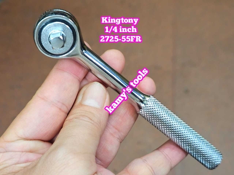 Cần tuýp siết tự động 1/4 inch Kingtony 2725-55FR đầu tròn dài 140mm