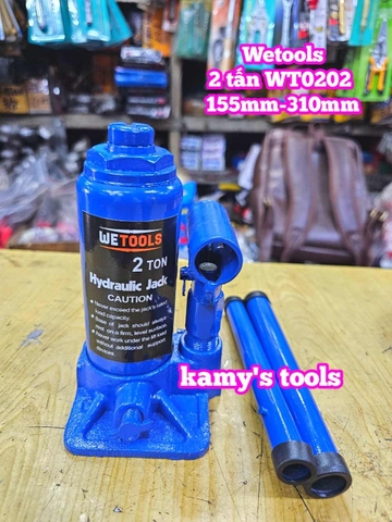 Kích con đội thuỷ lực 2 tấn Wetools WT0202 155mm-310mm