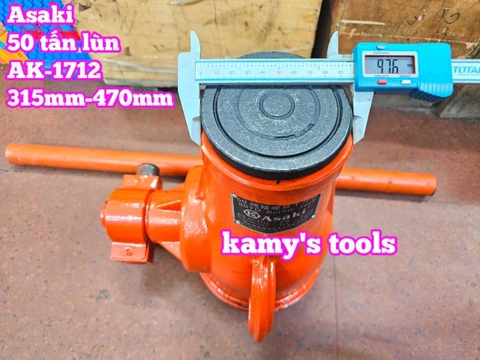 Kích con đội răng cơ khí 50 tấn thấp lùn 315mm-470mm Asaki AK-1712 (50TD)