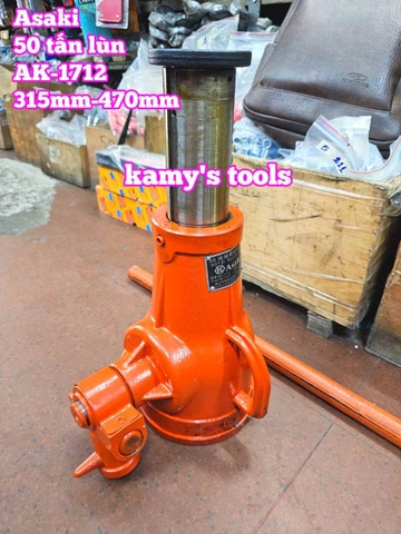 Kích con đội răng cơ khí 50 tấn thấp lùn 315mm-470mm Asaki AK-1712 (50TD)
