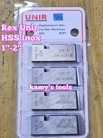 1-2 inch Dao tiện ren ống INOX HSS Rex hiệu Unir BSPT bản dao 27mm WTUR-0102S