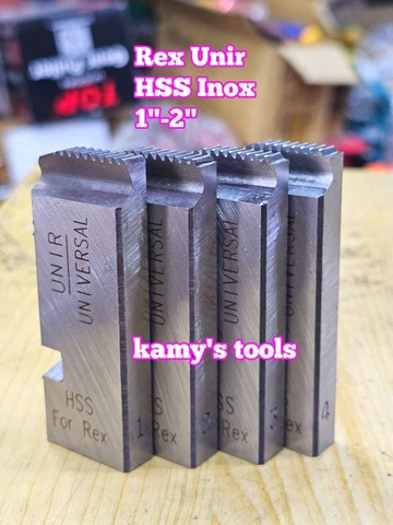 1-2 inch Dao tiện ren ống INOX HSS Rex hiệu Unir BSPT bản dao 27mm WTUR-0102S