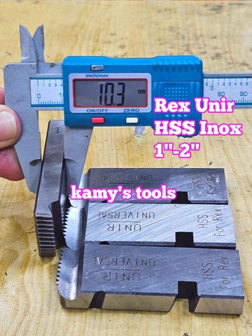 1-2 inch Dao tiện ren ống INOX HSS Rex hiệu Unir BSPT bản dao 27mm WTUR-0102S