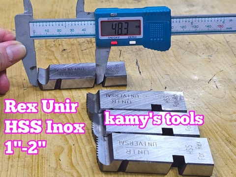 1-2 inch Dao tiện ren ống INOX HSS Rex hiệu Unir BSPT bản dao 27mm WTUR-0102S