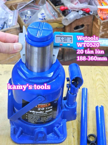 Kích con đội thuỷ lực 20 tấn lùn thấp Wetools WT0520 188-360mm