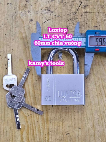 Ổ khóa trắng chìa vuông 4 chìa 6F 60mm Luxtop LT-CVT-60