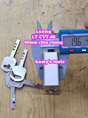 Ổ khóa trắng chìa vuông 4 chìa 6F 60mm Luxtop LT-CVT-60