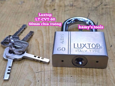 Ổ khóa trắng chìa vuông 4 chìa 6F 60mm Luxtop LT-CVT-60