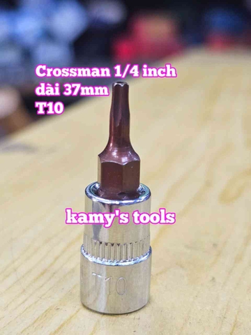 Tuýp lú đầu sao 6 cạnh 1/4 Inch Crossman T10 T15 T20 T25 T27 T30 T40 99-475 99-476 99-477 99-478 99-479 99-480 99-482