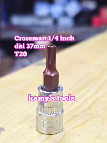 Tuýp lú đầu sao 6 cạnh 1/4 Inch Crossman T10 T15 T20 T25 T27 T30 T40 99-475 99-476 99-477 99-478 99-479 99-480 99-482