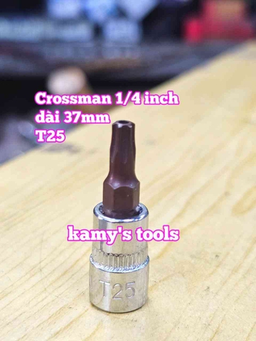 Tuýp lú đầu sao 6 cạnh 1/4 Inch Crossman T10 T15 T20 T25 T27 T30 T40 99-475 99-476 99-477 99-478 99-479 99-480 99-482