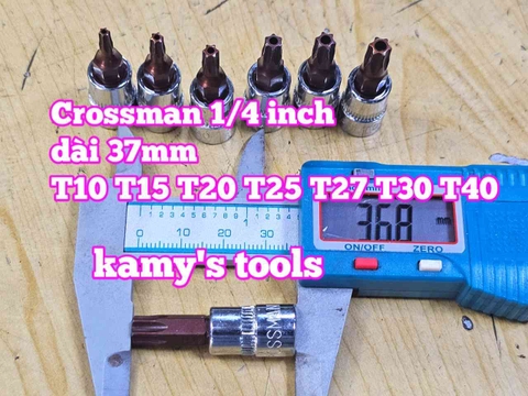 Tuýp lú đầu sao 6 cạnh 1/4 Inch Crossman T10 T15 T20 T25 T27 T30 T40 99-475 99-476 99-477 99-478 99-479 99-480 99-482