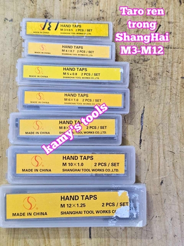 Bộ ta rô taro tạo ren trong M3 M4 M5 M6 M8 M10 M12 Shanghai thượng hải nhiều bước ren