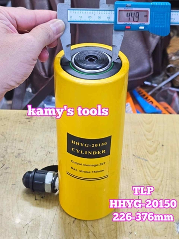 Kích thủy lực TLP 20 tấn hành trình 150mm HHYG-20150 cao 226-376mm