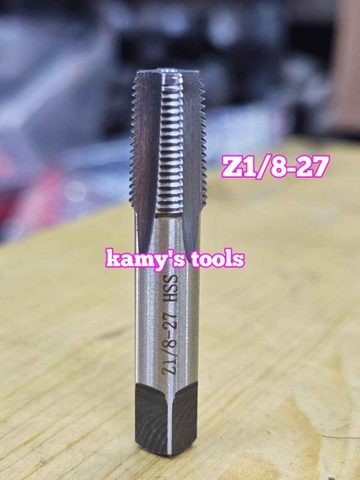 Taro ống rắc co 9.6mm răng côn HSS Shanghai ZG1/8-28 và Z1/8-27