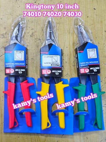 Kéo cắt tôn Kingtony 10 inch mũi thẳng, cong trái, cong phải model 74010 74020 74030