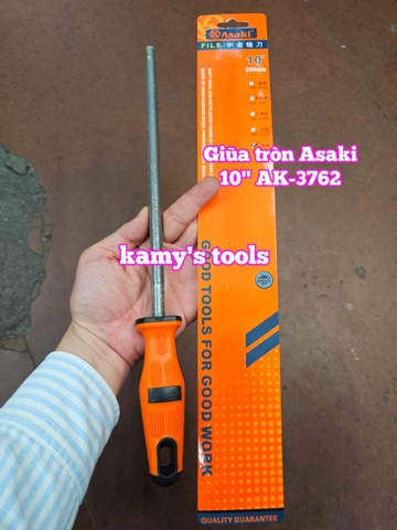 Dũa giũa tròn sắt kim loại Asaki 6 inch 8 inch 10 inch 12 inch AK-3760 AK-3761 AK-3762 AK-3763