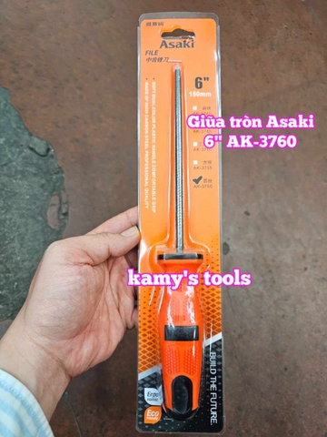 Dũa giũa tròn sắt kim loại Asaki 6 inch 8 inch 10 inch 12 inch AK-3760 AK-3761 AK-3762 AK-3763
