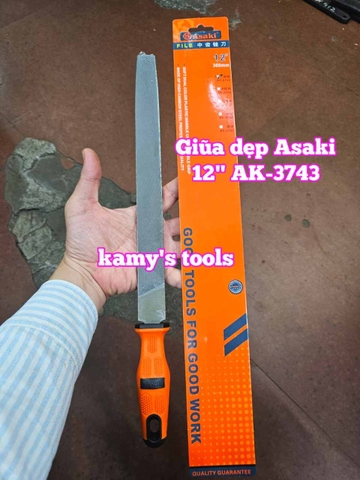 Dũa giũa dẹp sắt kim loại Asaki 6 inch 8 inch 10 inch 12 inch AK-3740 AK-3741 AK-3742 AK-3743