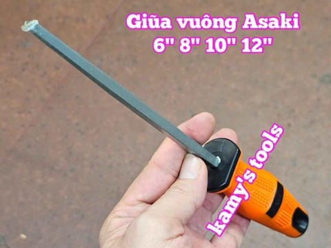 Dũa giũa vuông sắt kim loại Asaki 6 inch 8 inch 10 inch 12 inch AK-3755 AK-3756 AK-3757 AK-3758