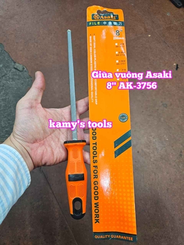 Dũa giũa vuông sắt kim loại Asaki 6 inch 8 inch 10 inch 12 inch AK-3755 AK-3756 AK-3757 AK-3758