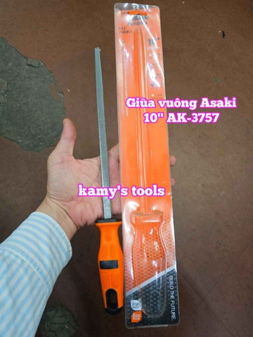 Dũa giũa vuông sắt kim loại Asaki 6 inch 8 inch 10 inch 12 inch AK-3755 AK-3756 AK-3757 AK-3758