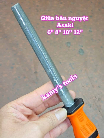 Dũa giũa bán nguyệt lòng mo sắt kim loại Asaki 6 inch 8 inch 10 inch 12 inch AK-3745 AK-3746 AK-3747 AK-3748