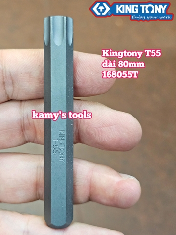 Mũi vít đóng đầu hoa thị bông 6 cạnh Kingtony T 168020, 168025, 168027, 168030, 168040, 168045, 168050, 168055 dài 80mm