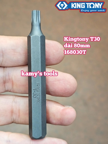 Mũi vít đóng đầu hoa thị bông 6 cạnh Kingtony T 168020, 168025, 168027, 168030, 168040, 168045, 168050, 168055 dài 80mm