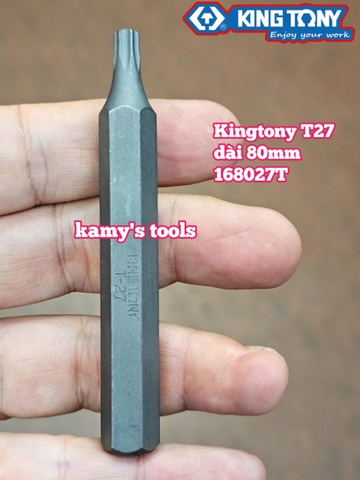 Mũi vít đóng đầu hoa thị bông 6 cạnh Kingtony T 168020, 168025, 168027, 168030, 168040, 168045, 168050, 168055 dài 80mm
