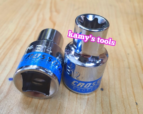 Đầu tuýp đầu khẩu E 1/2 inch Crossman E10 E11 E12 E14 E16 E18 E20 E22 E24