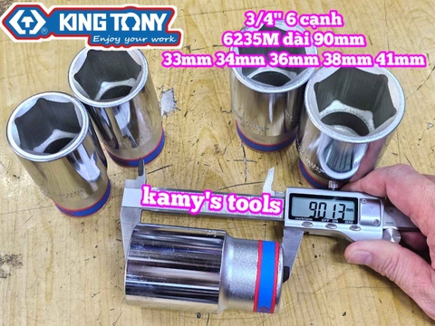 Đầu tuýp 3/4 inch 6 cạnh trắng 33mm 34mm 36mm 38mm 41mm 623533M 623534M 623536M 623538M 623541M