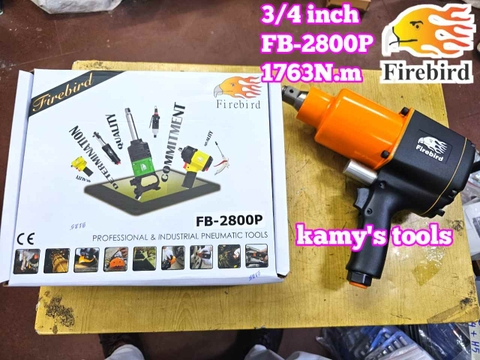 Máy vặn ốc siết tháo mở bulong hơi khí nén Firebird 3/4 inch 1763Nm FB-2800P