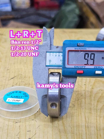 Bàn ren tạo ren ngoài 1/2 inch (12.7mm) bước ren thô và mịn 1/2-13 UNC 1/2-20 UNF L+R+T LRT-431213C LRT-431220F