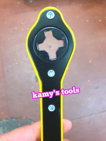 Tay quay đội xếp kích xếp kích chữ A, tay quay tự động bánh cóc đảo chiều dài 34cm và bộ chuyển đổi kamytools