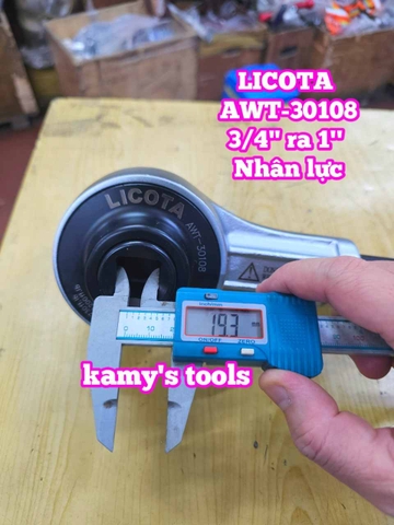 Đầu trợ lực nhân lực tăng lực siết chỉnh lực cần nổ 3/4 inch ra 1 inch Licota AWT-30108 dài 480mm