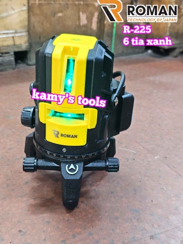 Máy cân mực bắn cốt căn laser 6 tia xanh Roman R-225