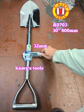 Xẻng làm vườn inox 30 inch 800mm C-Mart A0703