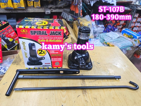 ST-107B Bộ kích quay tay 3 khúc con đội nâng gầm xe ô tô Toyota Innova, Fortuner, SUV, bán tải Stand Upright 180-390mm