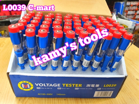 Bút thử điện AC 100-500v dài 145mm L0039 C-mart, vít thử điện